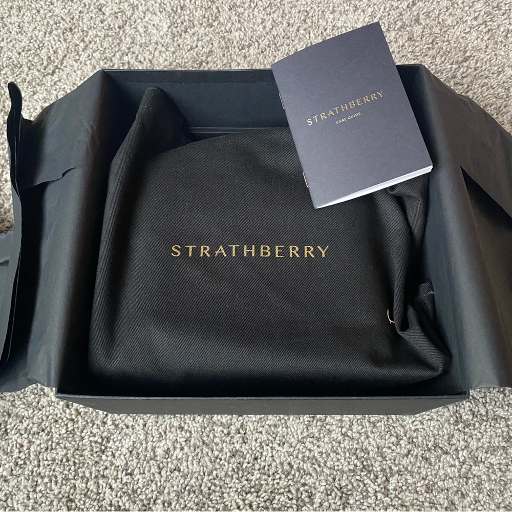 Strathberry Mosaic Nano Crossbody Bag In Caramel - Picture 15 of 16